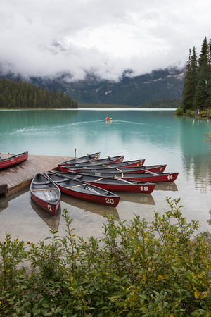 Emerald Lake canoes