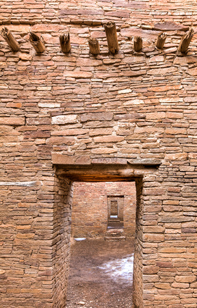 Chaco Canyon snow doorway